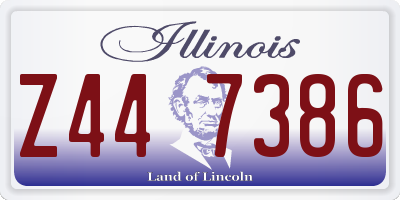IL license plate Z447386