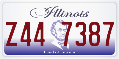 IL license plate Z447387
