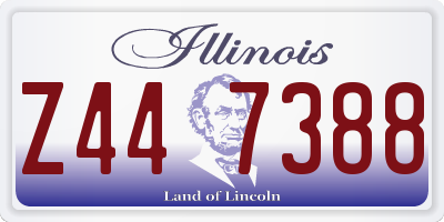 IL license plate Z447388
