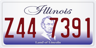 IL license plate Z447391