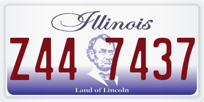 IL license plate Z447437