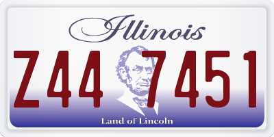 IL license plate Z447451