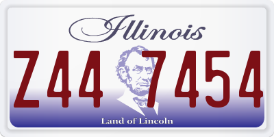 IL license plate Z447454