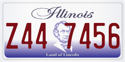 IL license plate Z447456