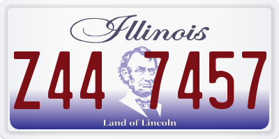 IL license plate Z447457