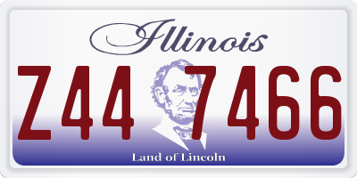 IL license plate Z447466