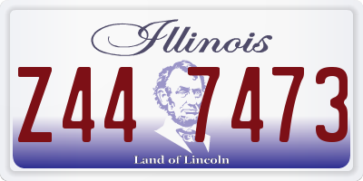IL license plate Z447473
