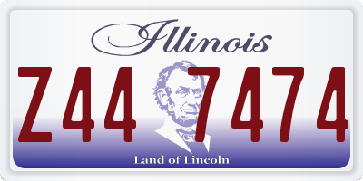 IL license plate Z447474
