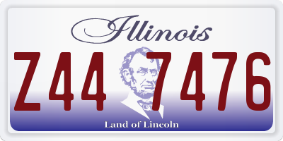 IL license plate Z447476