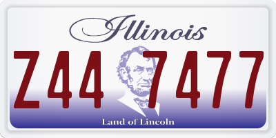 IL license plate Z447477