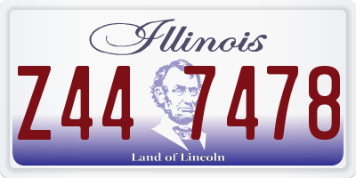 IL license plate Z447478