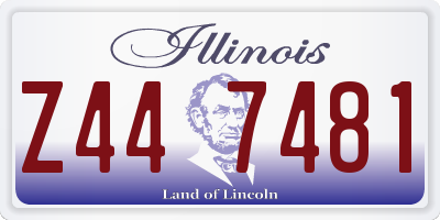 IL license plate Z447481
