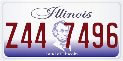 IL license plate Z447496