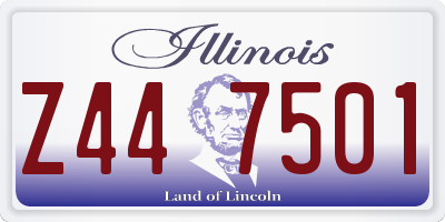 IL license plate Z447501