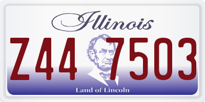 IL license plate Z447503