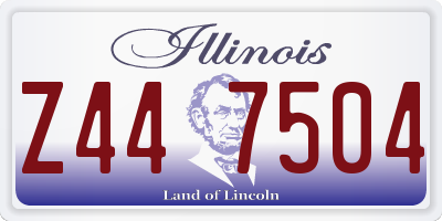 IL license plate Z447504