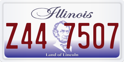 IL license plate Z447507