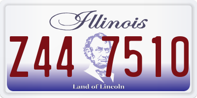IL license plate Z447510