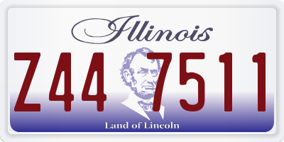 IL license plate Z447511
