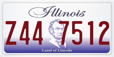 IL license plate Z447512