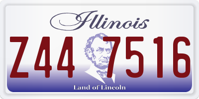 IL license plate Z447516