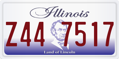 IL license plate Z447517