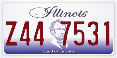 IL license plate Z447531