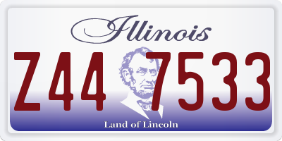 IL license plate Z447533