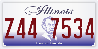 IL license plate Z447534