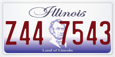 IL license plate Z447543