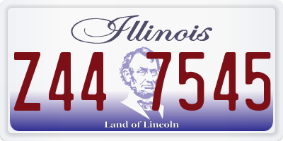 IL license plate Z447545