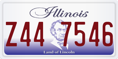 IL license plate Z447546