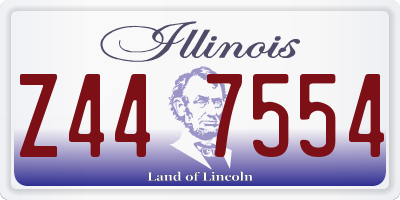 IL license plate Z447554