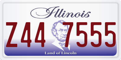 IL license plate Z447555
