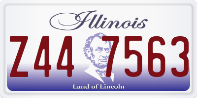 IL license plate Z447563