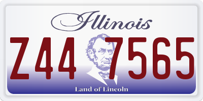 IL license plate Z447565