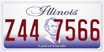 IL license plate Z447566