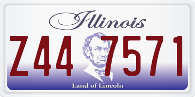 IL license plate Z447571