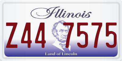 IL license plate Z447575