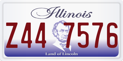 IL license plate Z447576