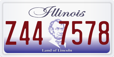 IL license plate Z447578