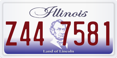 IL license plate Z447581
