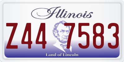 IL license plate Z447583
