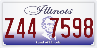 IL license plate Z447598