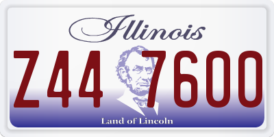 IL license plate Z447600