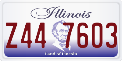 IL license plate Z447603
