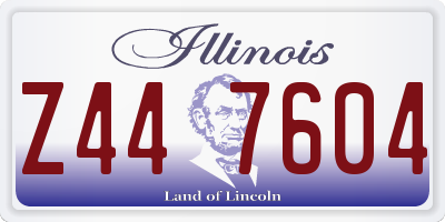 IL license plate Z447604