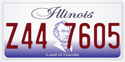 IL license plate Z447605