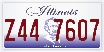 IL license plate Z447607