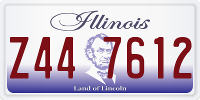 IL license plate Z447612